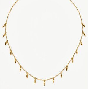 Missoma 18ct plated vermeil mini fang necklace